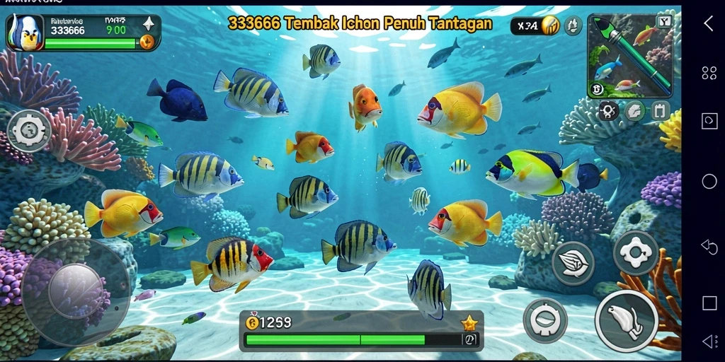 Tampilan menarik dari gameplay Tembak Ikan 333666.