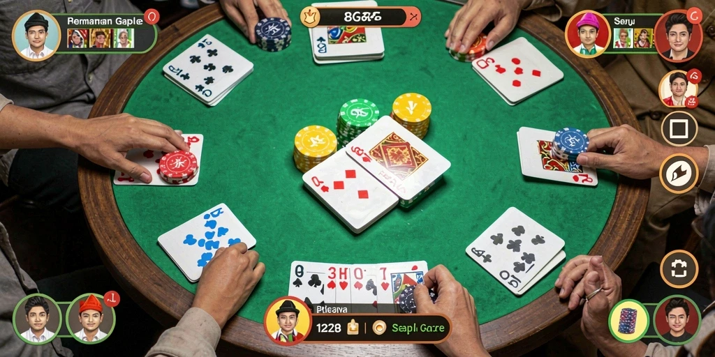 Gameplay seru di 8G8G dengan teman-teman.