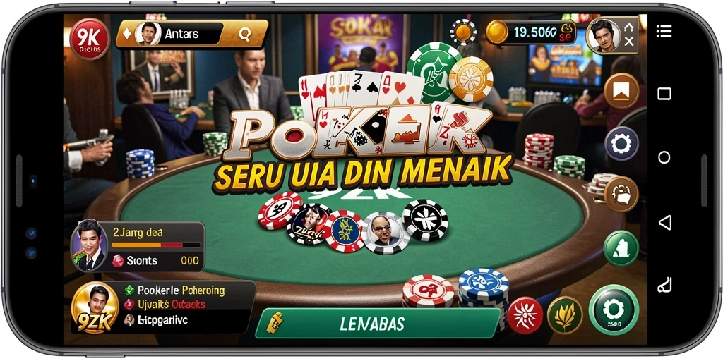 Tampilan gameplay Poker yang mengasyikkan dan penuh strategi.