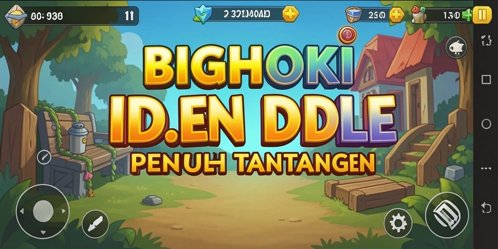 Tampilan gameplay BIGHOKI yang menarik dengan karakter dan sumber daya.