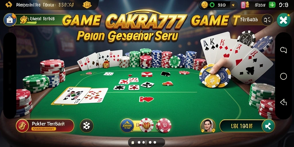 Tampilan gameplay CAKRA777 yang menarik dan penuh aksi poker.