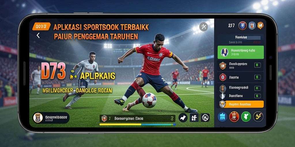 Screenshot D73 menampilkan interface taruhan olahraga yang menarik.