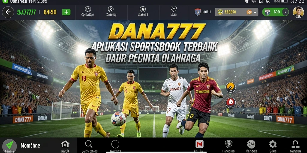Tampilan utama DANA777 dengan berbagai opsi taruhan olahraga.