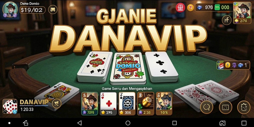 Tampilan gameplay seru dari DANAVIP saat memainkan Domino.