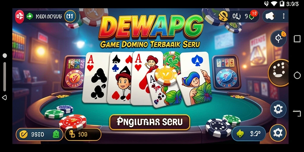 Tampilan gameplay seru DEWAPG saat bermain Domino.