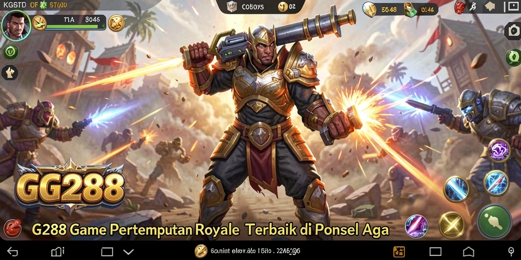 Tampilan gameplay GG288 yang intens dalam pertempuran Battle Royale.