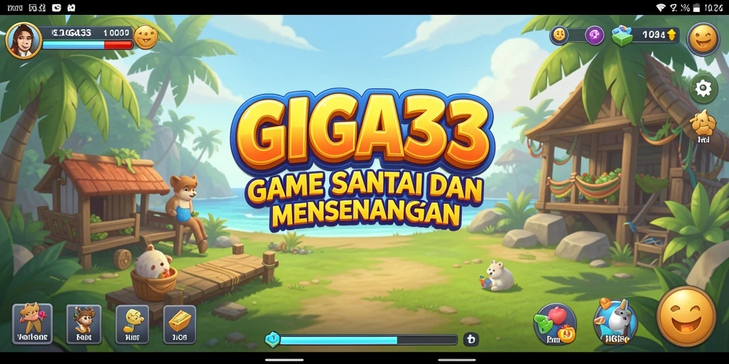 Tangkapan layar gameplay GIGA33 yang menyenangkan dan penuh warna.