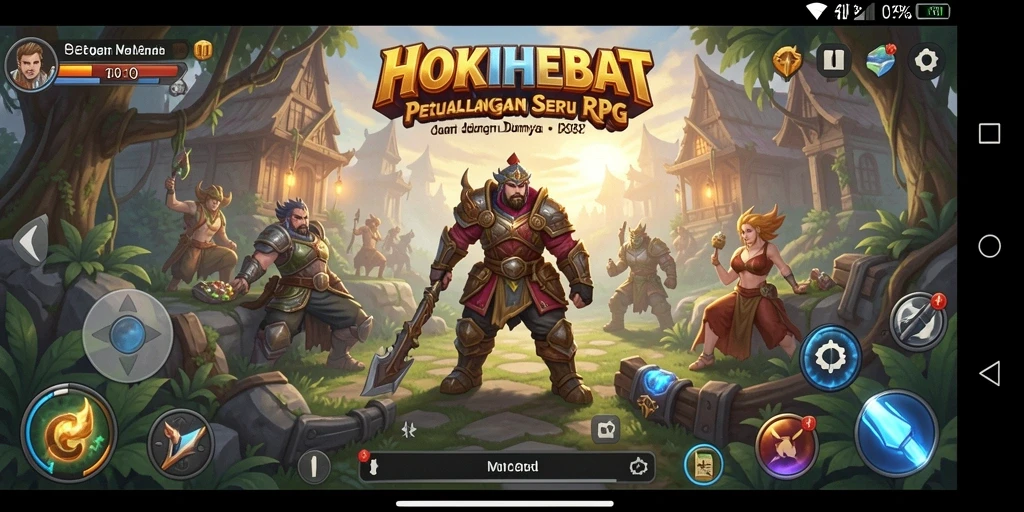 Screenshot HOKIHEBAT menampilkan petualangan seru di dunia RPG.