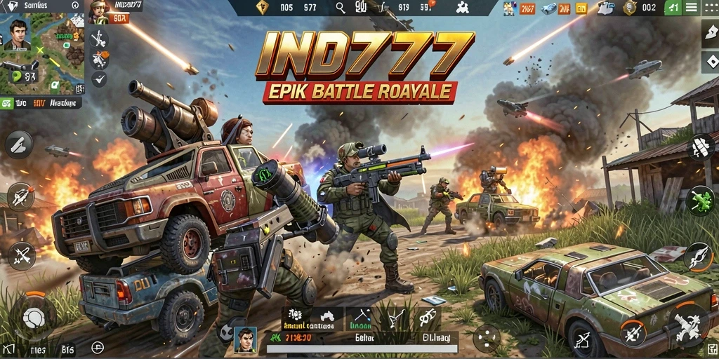 Tampilan gameplay <strong>IND777</strong> yang intens dan seru di medan perang.