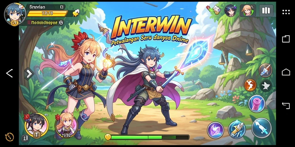 Gameplay seru di dunia Anime dengan karakter ikonik.