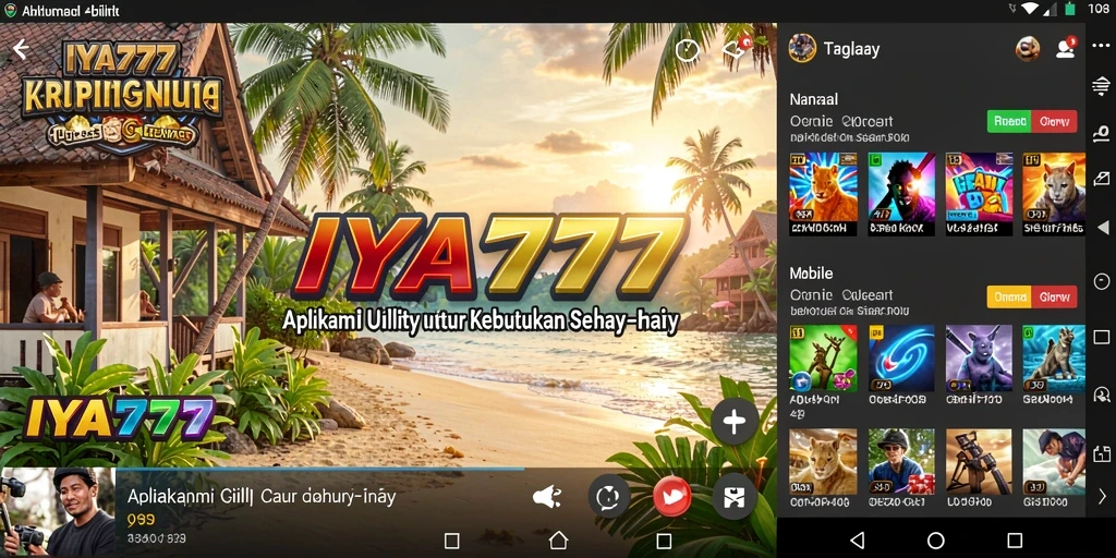 Screenshot IYA777 menampilkan antarmuka aplikasi Utility yang sederhana dan fungsional.