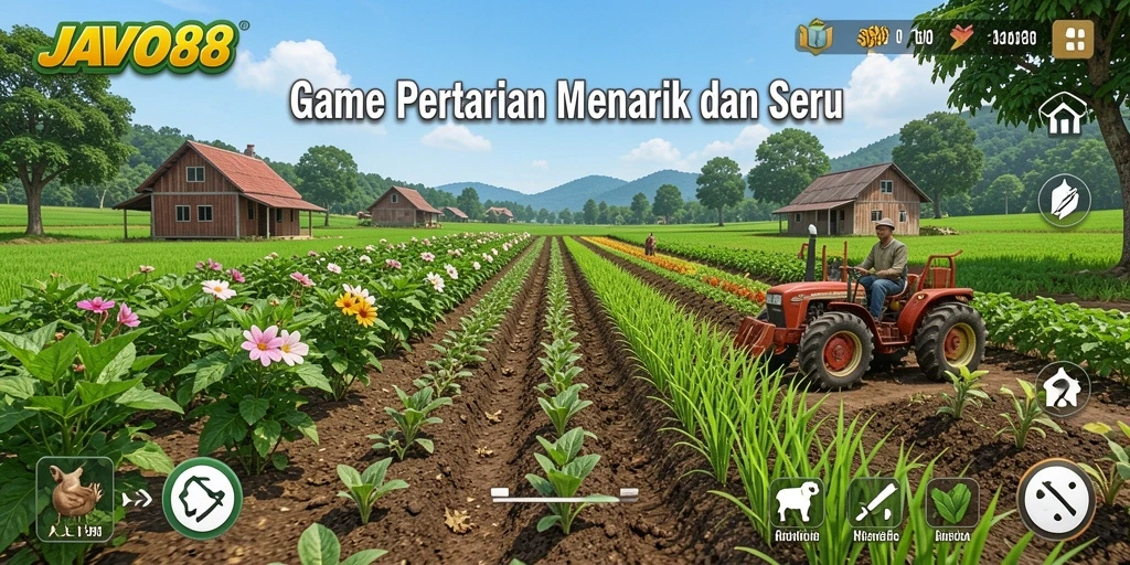Gameplay menarik <strong>JAVO88</strong> di dunia pertanian yang subur.