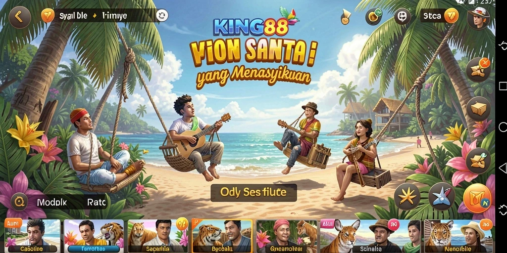 Tangkapan layar utama KING88 menunjukkan gameplay yang menyenangkan dan santai.