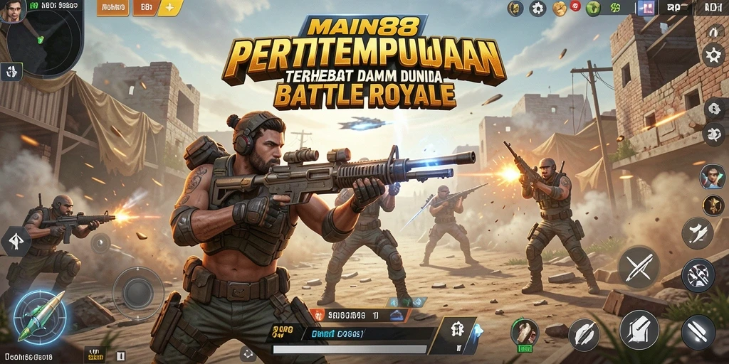 Screenshot gameplay MAIN88 dengan aksi seru dalam pertempuran Battle Royale.