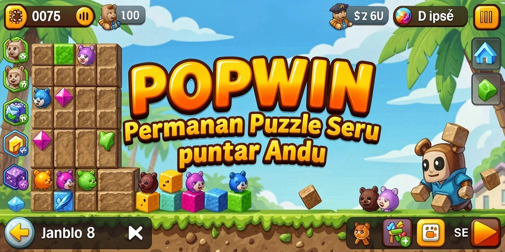 Screenshot gameplay POPWIN yang menarik dan penuh warna.