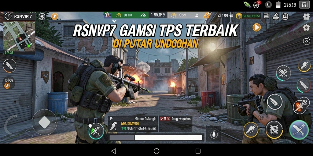 Screenshot menampilkan aksi seru dalam gameplay TPS RSNVIP7.