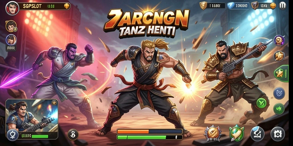 Screenshot SGPSLOT menampilkan aksinya yang intens dalam pertarungan.