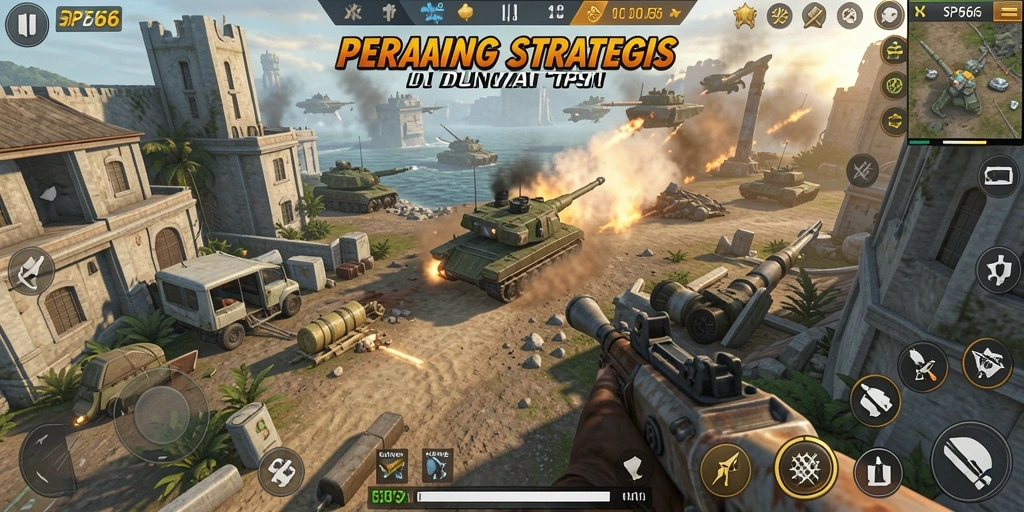 Gambaran aksi mendebarkan dalam gameplay TPS SP666.