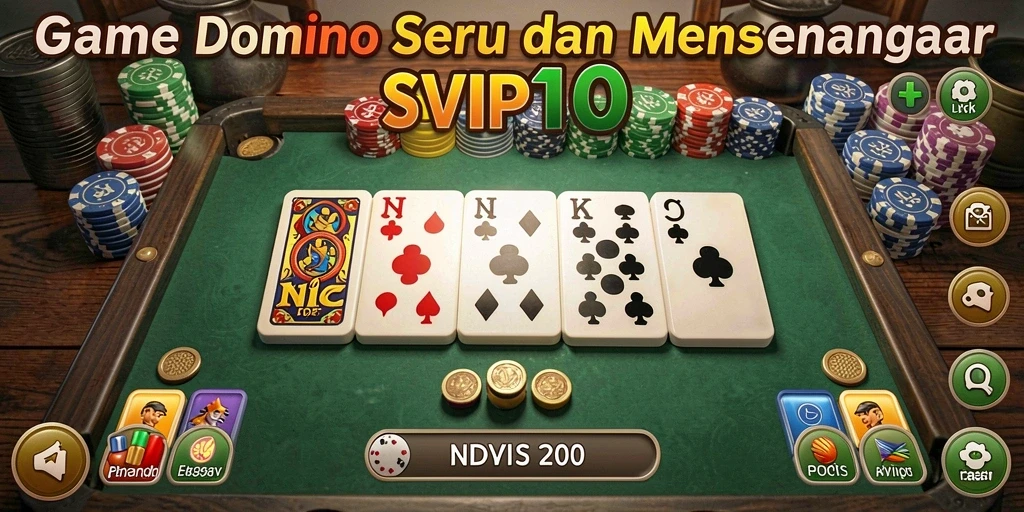 Screenshot gameplay SVIP10 yang menampilkan aksi seru permainan Domino.