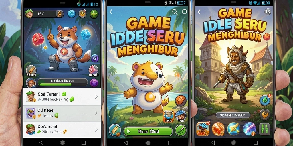 Screenshot gameplay T6 yang menunjukkan karakter beraksi dalam permainan Idle.