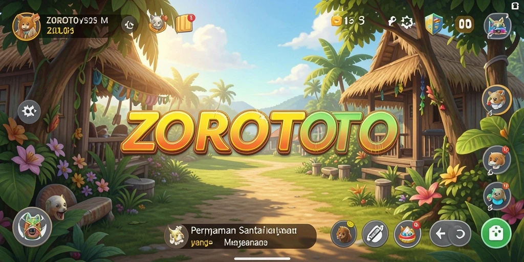 Screenshot ZOROTOTO menampilkan gameplay santai yang menarik.